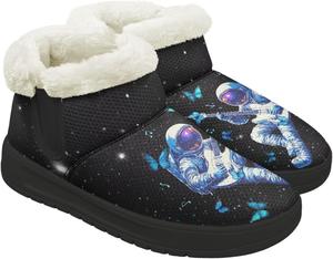 Зимние ботинки для женщин, снегоступы с меховой подкладкой, теплые женские походные и прогулочные туфли, противоскользящие легкие ботинки до щиколотки Chririnla, Bass Astronaut