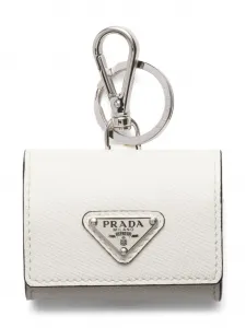 Футляр для Airpods из сафьяновой кожи Prada, белый