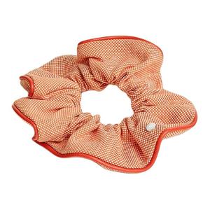 HERMES Хлопковая резинка для волос женская оранжевая