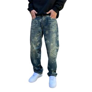 Джинсы Unisex Vintage Blue FUERZA, Blue Upgraded (9113)