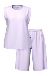 Короткий пижамный комплект Ulla Popken, лавандовый
