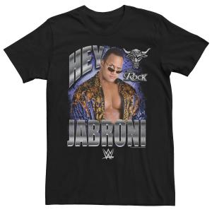 Мужская футболка с плакатом WWE Hey Rock Jabroni Licensed Character
