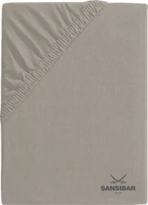 Простыня на резинке Sansibar Jersey BL 180x200 см коричневого цвета Sansibar Shoes