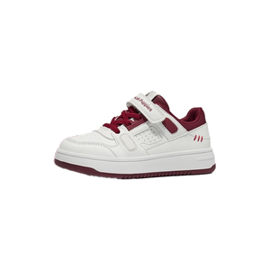 Детские кроссовки для скейтбординга с низким верхом, устойчивые к скольжению и износу Hush Puppies, белый/красный