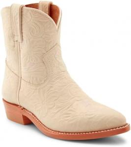 Женские короткие кожаные вестерн-сапоги Frye Billy - классический стиль ковбойский, прочное исполнение, удобная посадка, Ivory - Floral Nubuck Leather