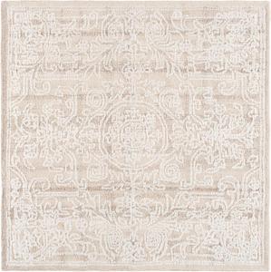 Ковер SAFAVIEH, 183 x 183 см, Metro Collection, Beige & Ivory, ручной работы из шерсти, идеально для гостиной, спальни, столовой (MET812B)