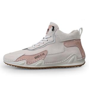 Кроссовки для образа жизни, женская, с высоким берцем Beck, белый/коричневый