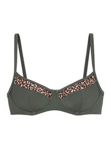 Верх бикини LASCANA, цвет oliv/leo