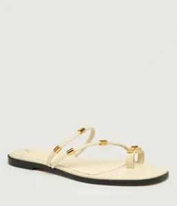 Кожаные тапочки Patrizia Pepe, бежевый