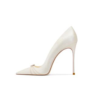 YUTIANAI Стройные каблуки на шпильке женские экрю 8 см, цвет Ecru 8cm