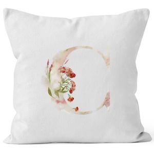 Чехол на подушку с буквой "C" буква алфавита монограмма инициалы акварельный рисунок чехол на подушку Autiga белый 40см x 40см