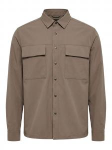 TEESHOPPEN Рубашка на пуговицах 'Silas' Regular fit в цвете сепия