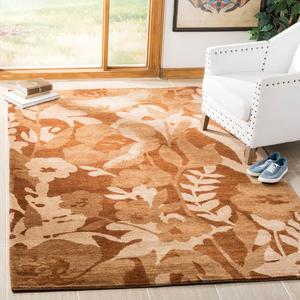 Ковер SAFAVIEH, 183 x 275 см, Tibetan Collection, Brown, ручной работы из современной шерсти, идеален для помещений с высокой проходимостью в гостиной, спальне (TB303B)