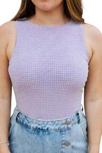Боди Nesh со стразами в сиреневом цвете 2.7 AUGUST APPAREL