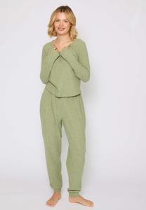 Пижамный комплект Loungeable HENELY BRUSHED RIB LONG SLEEVE SET, Khaki