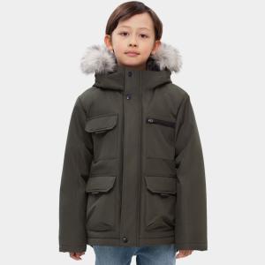 Детская парка Rokka&Rolla из рипстопа с капюшоном, на флисовой подкладке, зимнее пальто, оливковый