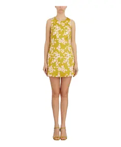 Платье без рукавов с цветочным принтом Elisabetta Franchi, желтый