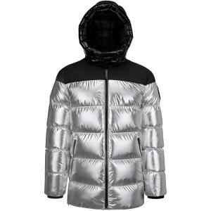 Серебряная мужская пуховая куртка Moose Knuckles, серебряный