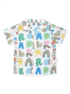 Рубашка с графичным принтом Stella McCartney Kids, белый