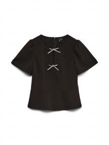 VERO MODA Футболка 'VMFlora' в черном цвете