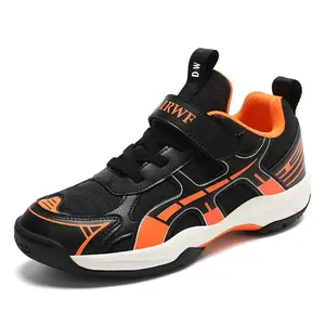 Детские кроссовки с низким верхом, амортизирующие и устойчивые к истиранию D&W, черный/оранжевый