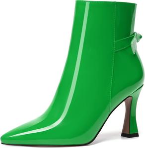 Женские вечерние сексуальные ботильоны SKYSTERRY с острым носком, лаковой отделкой и высокой шпилькой 3,3 дюйма