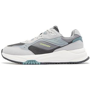 QIAODAN Дышащие и легкие низкие повседневные туфли мужские серо-белые