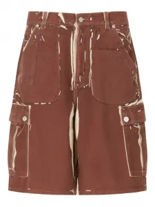 Шорты с принтом Marni, коричневый