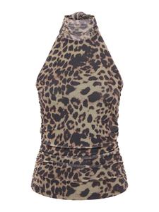 Топ ICHI IHPARDA, темно-бежевый/черный