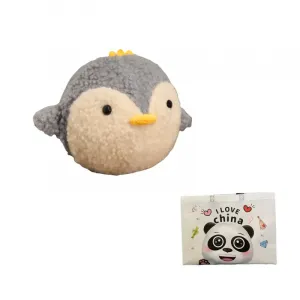 Плюшевая игрушка Frog Big Eyes Cute Cartoon Small Dolphin Penguin для снятия стресса, высота 15 см Bitter purchase, серый