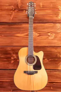 Takamine GD30CE-12 NAT 12-струнная акустическая/электрическая гитара Dreadnought с вырезом - натуральный глянец
