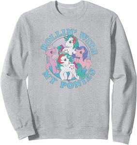 Классическая толстовка My Little Pony Retro Rollin' With My Ponies, серая