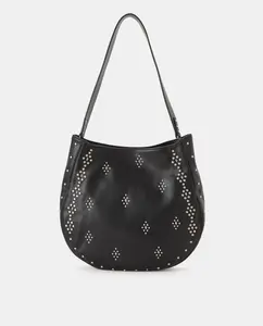 Сумка через плечо с декоративными заклепками Tintoretto, черный