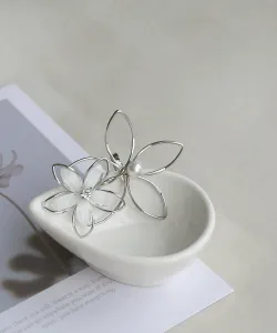 Многослойная проволочная манжета/крючок для волос в виде цветка Colleca La, цвет Silver