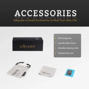 Солнцезащитные очки GQUEEN в крупной квадратной оправе, женские, в стиле ретро-винтаж, модные, S904, Retro Black Frame/Night Vision Lens