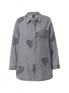 Блузка Ulla Popken, цвет light grey denim