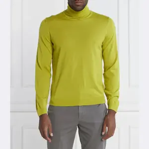 Приталенный крой из шерсти муссо-п Boss, зеленый