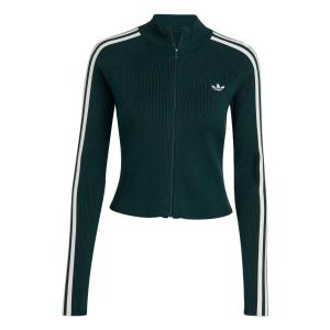 Тренировочная куртка Adidas Originals Adicolor 3-Stripes Slim Knit, зеленый