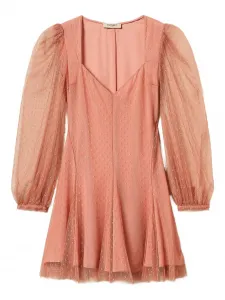 Платье мини с объемными рукавами TWINSET, розовый