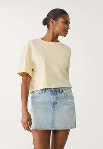 Юбка Stradivarius A-line skirt, Light Blue Denim/Light-Blue Denim