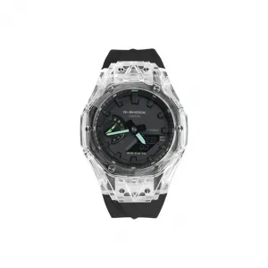 CASIO Часы Unisex Liquid Crystal/Analog Dual Display Series Black Watch, Hublot Armor Green Black Strap