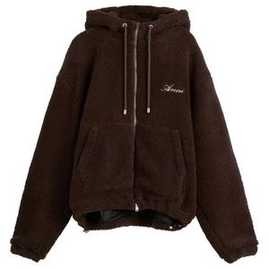 Флисовая толстовка на молнии Bones Amiri, темно-коричневый