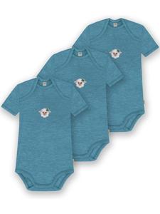 Normani Outdoor Sports Комплект из 3 детских боди с коротким рукавом из мериносовой шерсти, цвет Тауранга, синий