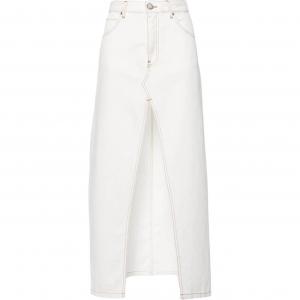 Джинсовая юбка с разрезом спереди PINKO, белый