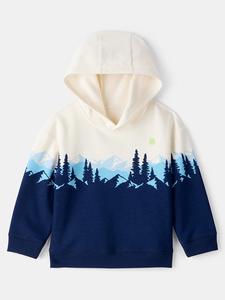 Толстовка с капюшоном темно-синего/кремового цвета OshKosh