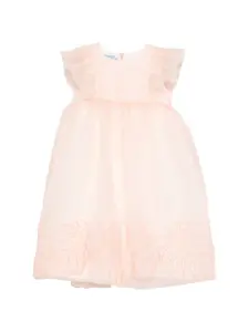 Платье с оборками и вышивкой Mi Mi Sol, розовый