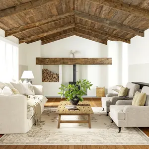 Ковер Princesa Medallion Wool and Cotton Area Rug nuLOOM, 91x152 см, бежевый