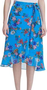 Женская юбка Calvin Klein с оборкой спереди и завязкой, Ocean Multi