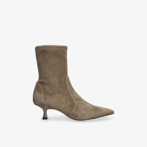 Сапоги на каблуке Stuart Weitzman Naomi из замши, коричневый