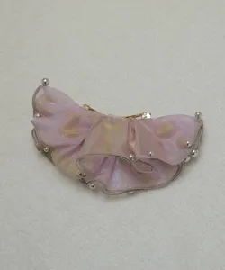 Заколка для волос Sphere Sheer Frill Barrette 2 Goldy, цвет Silver Plated